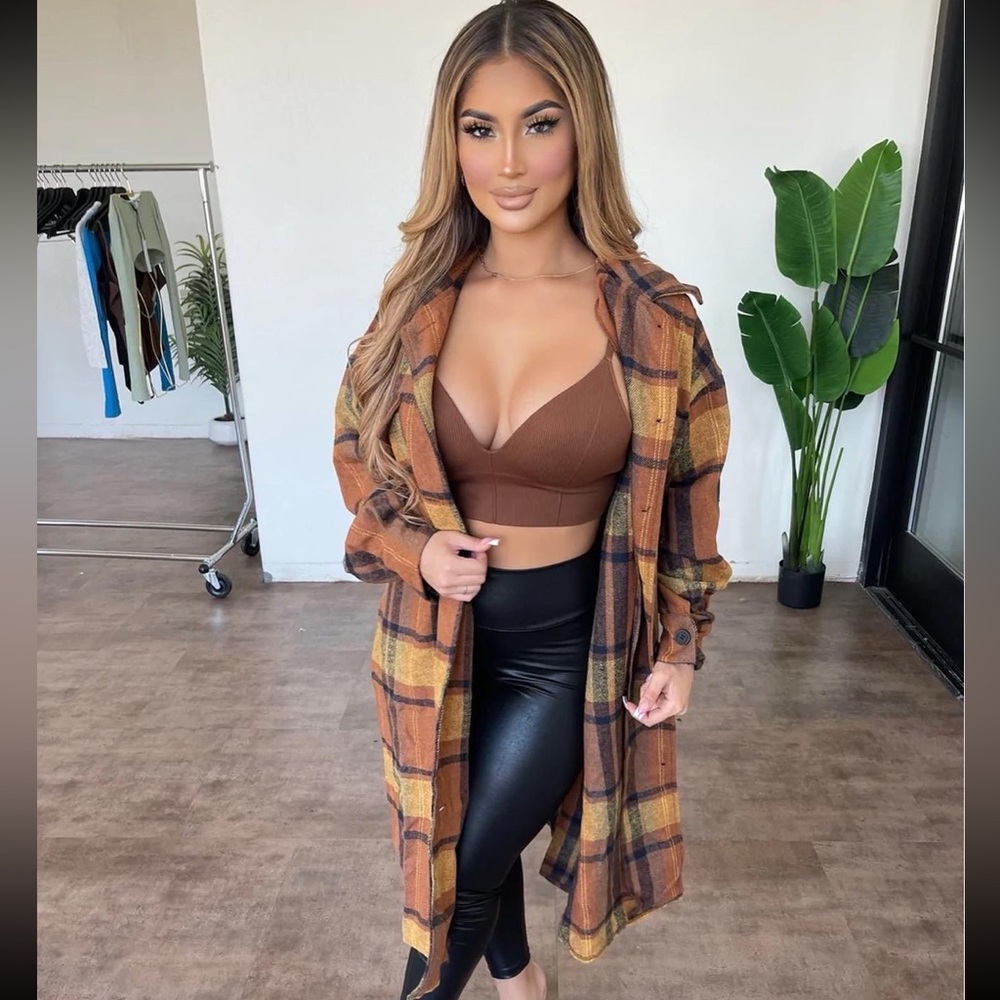Oversized flannel Long  shirt- LARGE